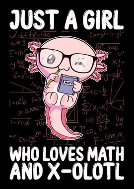 Funny Math Kawaii Axolotl