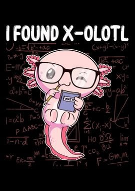 Funny Math Kawaii Axolotl