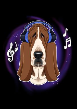 Music Lover I Basset Hound