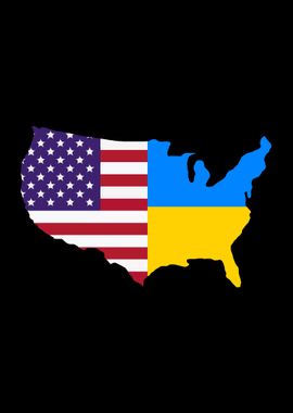 USA Ukraine Map