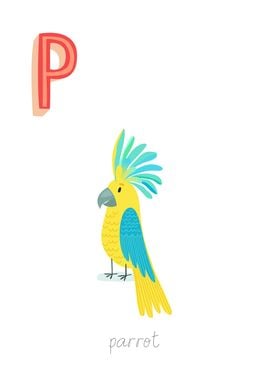 Animal Alphabet P Parrot