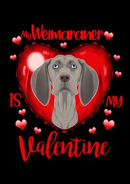 Weimaraner Valentines Day