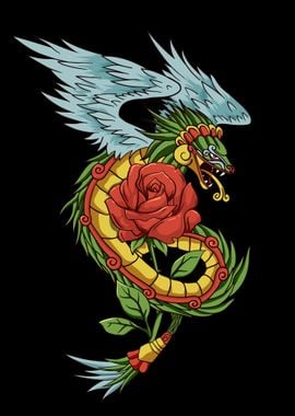 Quetzalcoatl Dragon Rose