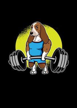 Basset Hound Weightlifting