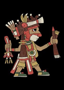 Ahuiateteo Aztec God Mayan