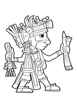 Ahuiateteo Aztec God Mayan