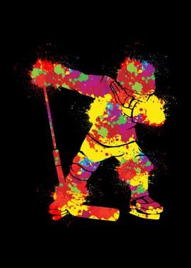 Dabbing Ice Hockey Player