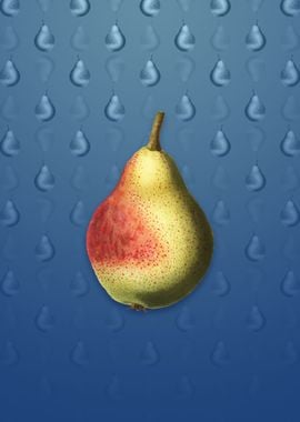 Pear on Bahama Blue