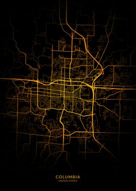 Columbia USA City Map