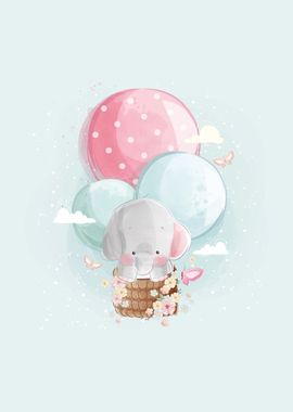 Cute Elephant Flying