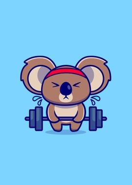 koala lifting barbell