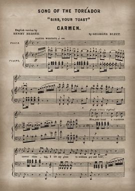 Carmen Music Sheet Art