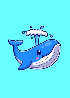 Cute whale cartoon