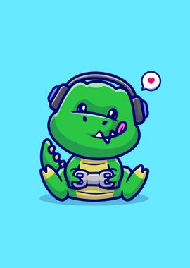 Cute dino gaming