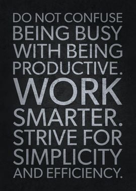 Busy vs Productive