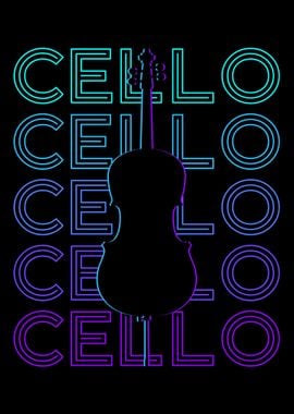 Cello Cellist Retro