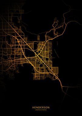 Henderson USA City Map