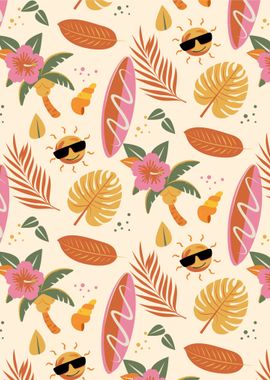 Boho Tropical Pattern