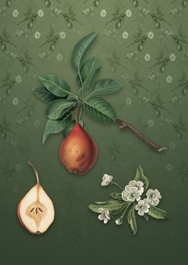 Pear on Lunar Green