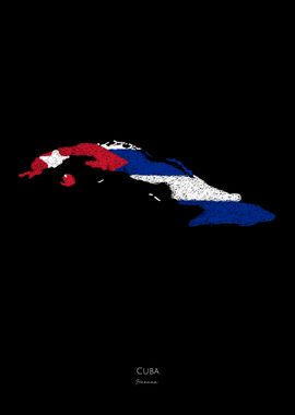 CUBA HAVANA FLAG MAP WORLD