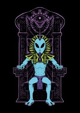 Egyptian alien Poster