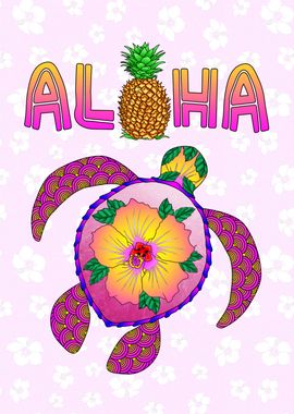 Aloha Tropical Turtle