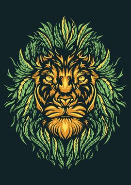 Cannabis lion Poster