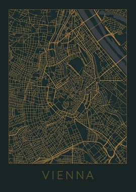 Vienna Gray Orange Map