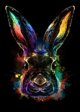 Colorful Bunny Rabbit