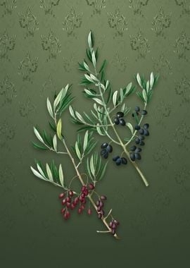 Wild Olive on Lunar Green