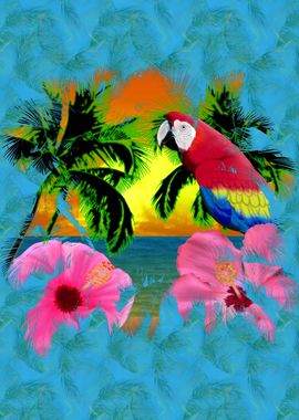 Tropical Beach Parrot