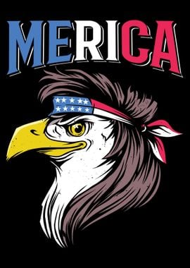 Mullet Eagle American Flag