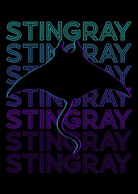 Stingray Manta Ray Retro