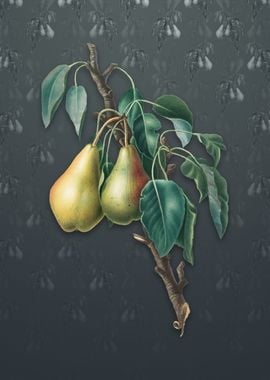 Lemon Pear on Slate Gray