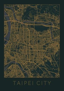 Taipei City Gray OrangeMap