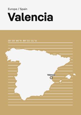 Valencia City Map