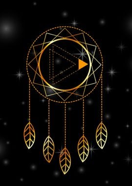 Indian dreamcatcher Gold