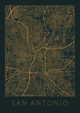 San Antonio Gray Map