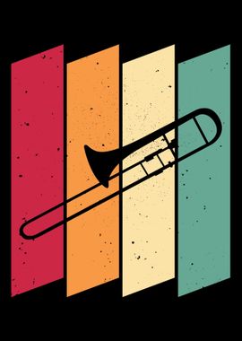 Retro Trombone Vintage