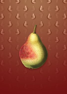 Vintage Pear on Falu Red