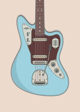 Daphne Blue Jag Guitar