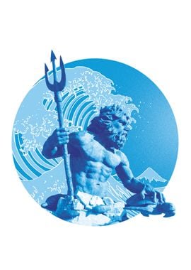 Poseidon and Kanagawa wave