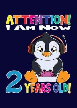 Gaming Penguin 2 Years Old