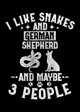 Snakes And German Shepherd