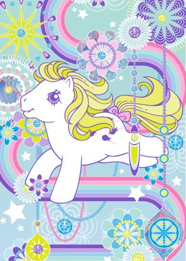 Surprise flying\' Poster, picture, by | print, Little Pony Displate metal My paint