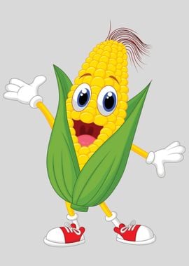 Funny Corn Cartoon