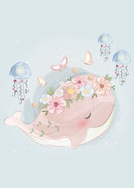 Cute Spring Whale