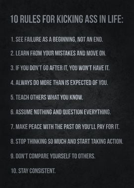 10 Rules For Kicking Ass