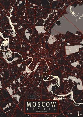 Moscow City Map Vector