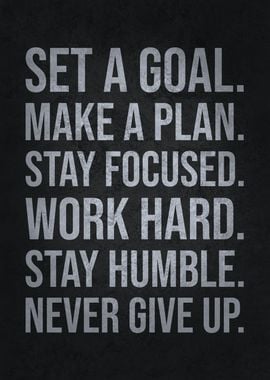 Set A Goal Make A Plan